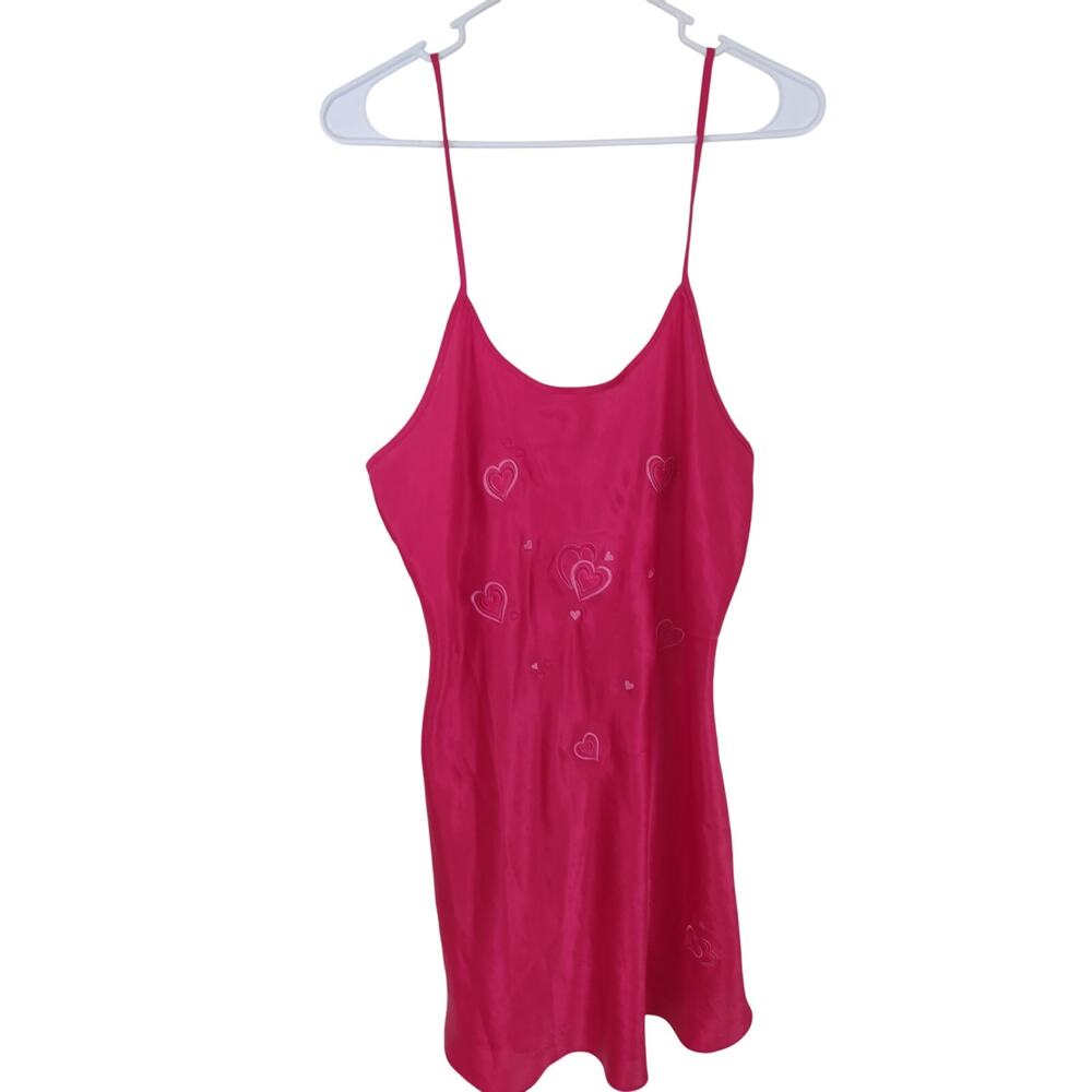 Vintage‎ Inner Most Red Slip Dress Nightgown Hearts Valentine's Day Romantic